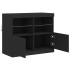 Aparador con luces LED negro 81x37x67