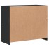 Aparador con luces LED negro 81x37x67