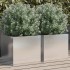 Jardineras 2 unidades acero inoxidable plateado 32x30x29
