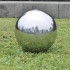 Fuente cascada esfera con LEDs de jardín acero inoxidable 30