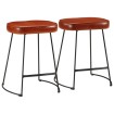 Taburetes de bar 2 uds marrón oscuro 40x29,5x53 cm