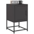 Mesitas de noche 2 uds acero negra 36x39x60,5
