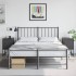 Mesitas de noche 2 uds acero negra 36x39x60,5