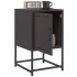 Mesitas de noche 2 uds acero negra 36x39x60,5