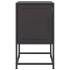 Mesitas de noche 2 uds acero negra 36x39x60,5