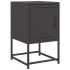 Mesitas de noche 2 uds acero negra 36x39x60,5