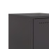 Mesitas de noche 2 uds acero negra 36x39x60,5
