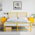 Mesitas de noche 2 uds acero amarillo mostaza 36x39x60,5
