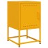 Mesitas de noche 2 uds acero amarillo mostaza 36x39x60,5