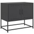 Mueble para TV de acero negro 68,5x39x60,5