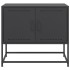 Mueble para TV de acero negro 68,5x39x60,5