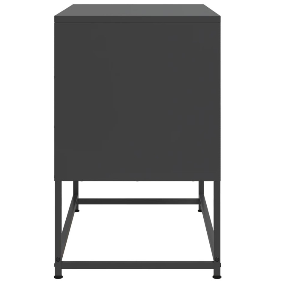 Mueble para TV de acero negro 68,5x39x60,5