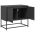 Mueble para TV de acero negro 68,5x39x60,5