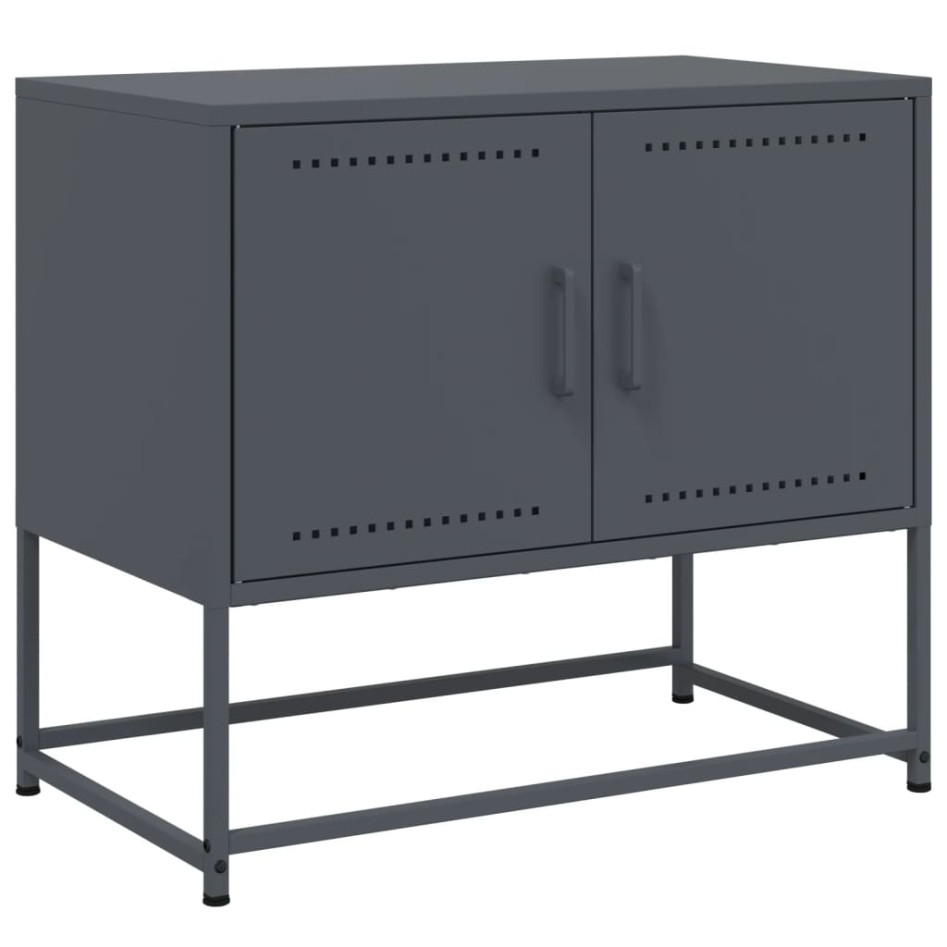 Mueble para TV de acero gris antracita 68,5x39x60,5