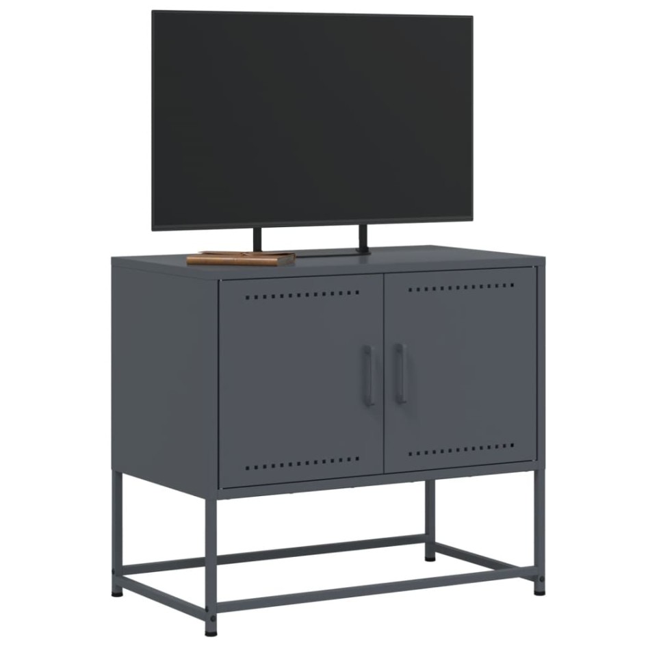 Mueble para TV de acero gris antracita 68,5x39x60,5