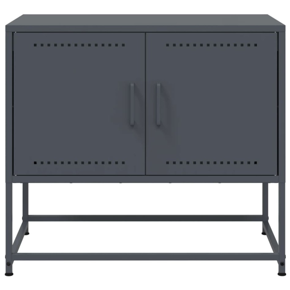 Mueble para TV de acero gris antracita 68,5x39x60,5