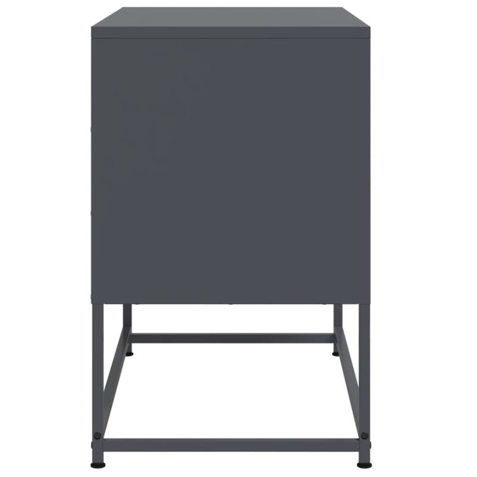 Mueble para TV de acero gris antracita 68,5x39x60,5