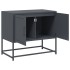 Mueble para TV de acero gris antracita 68,5x39x60,5