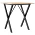 Mesa de comedor marco X madera maciza pino y acero 70x70x75