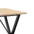 Mesa de comedor marco X madera maciza pino y acero 70x70x75