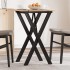 Mesa de comedor marco X madera maciza pino y acero 50x50x75