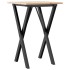 Mesa de comedor marco X madera maciza pino y acero 50x50x75