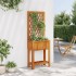 Jardinera con enrejado y estante acacia maciza 55x29,5x152