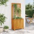 Jardinera con enrejado y estante acacia maciza 55x29,5x132