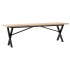 Mesa de centro marco X madera maciza pino y acero