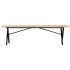 Mesa de centro marco X madera maciza pino y acero