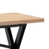 Mesa de centro marco X madera maciza pino y acero