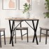 Mesa de comedor marco X madera maciza pino acero 100x50x75,5