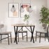 Mesa de comedor marco X madera maciza pino acero 100x50x75,5