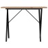 Mesa de comedor marco X madera maciza pino acero 100x50x75,5