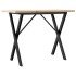 Mesa de comedor marco X madera maciza pino acero 100x50x75,5
