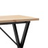 Mesa de comedor marco X madera maciza pino acero 100x50x75,5