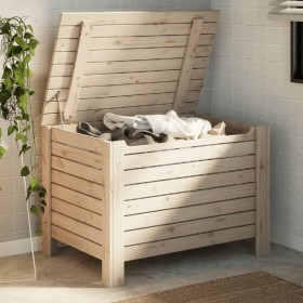 Caja de almacenaje con tapa RANA madera maciza pino 80x49x54