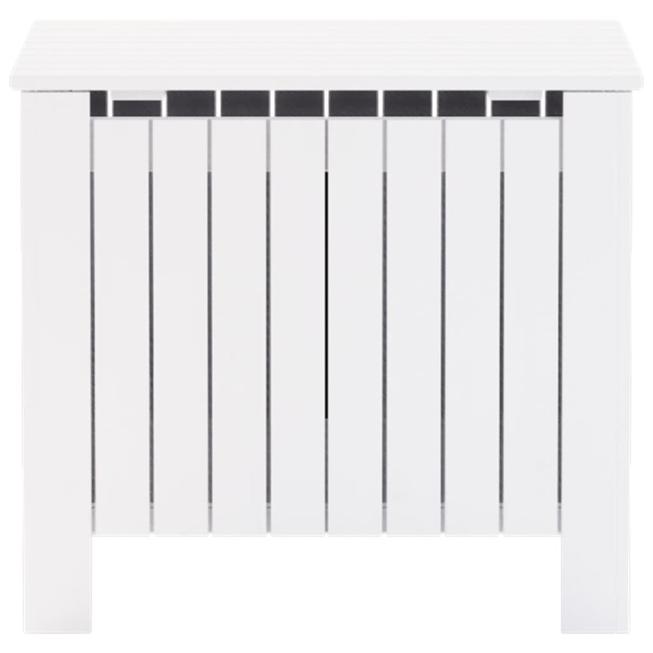 Caja de almacenaje y tapa RANA madera maciza blanca 60x49x54