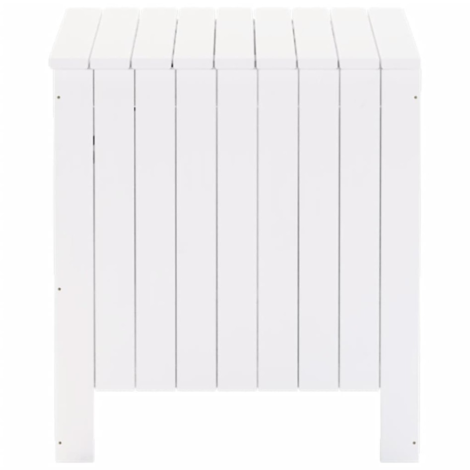 Caja de almacenaje y tapa RANA madera maciza blanca 60x49x54