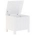 Caja de almacenaje y tapa RANA madera maciza blanca 60x49x54