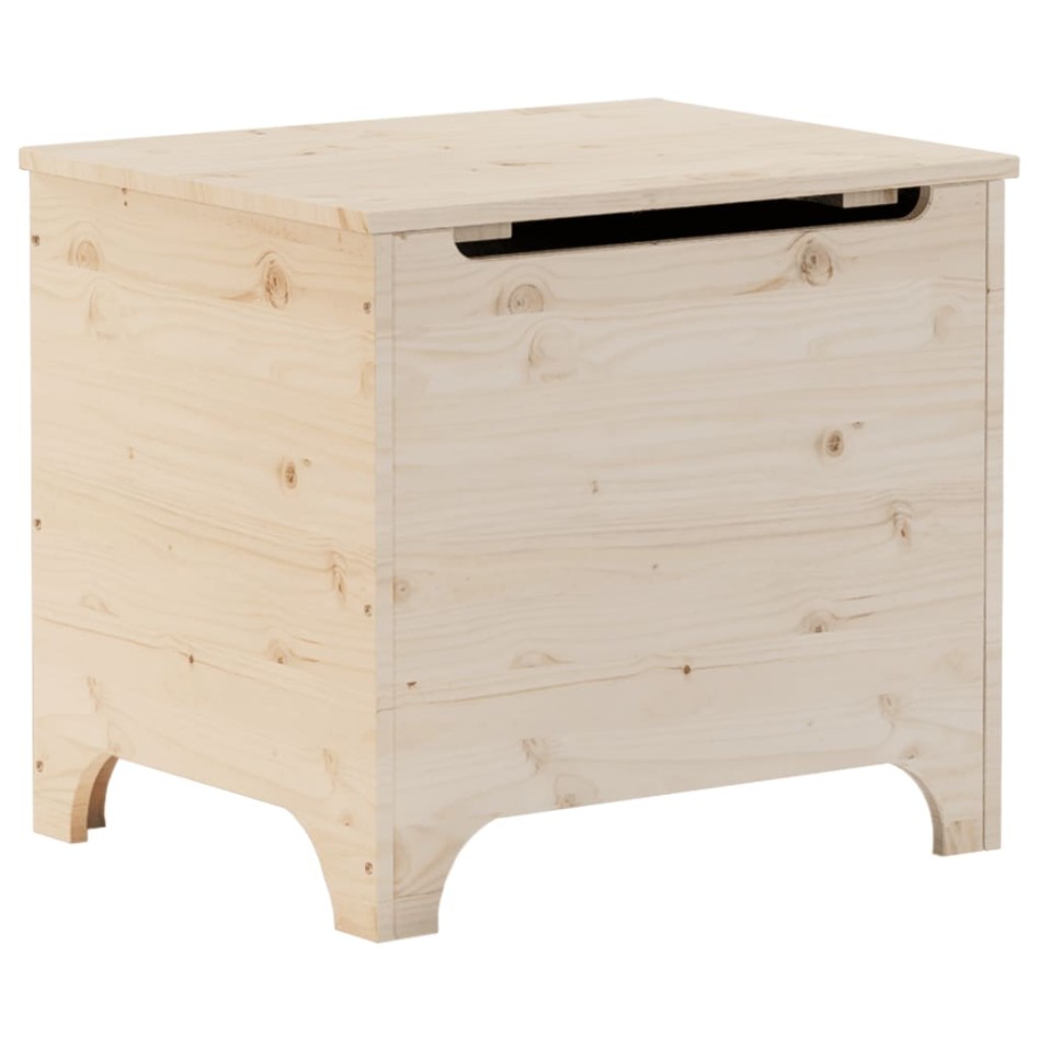 Caja de almacenaje con tapa RANA madera maciza pino 60x49x54
