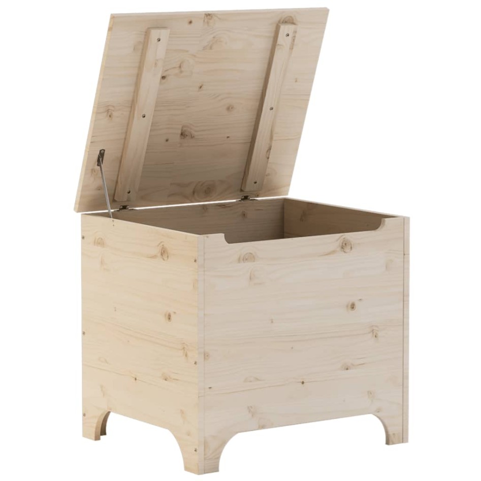 Caja de almacenaje con tapa RANA madera maciza pino 60x49x54