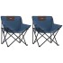 Sillas de camping con bolsillo plegables 2 unidades