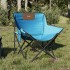 Sillas de camping con bolsillo plegables 2 unidades azul
