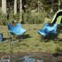 Sillas de camping con bolsillo plegables 2 unidades azul