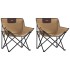 Sillas de camping con bolsillo plegables 2 unidades
