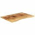 Tablero escritorio con curva madera mango rugosa 100x50x2,5