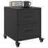 Mesitas de noche 2 uds acero negra 36x39x43,5