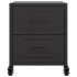 Mesitas de noche 2 uds acero negra 36x39x43,5