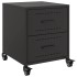Mesitas de noche 2 uds acero negra 36x39x43,5